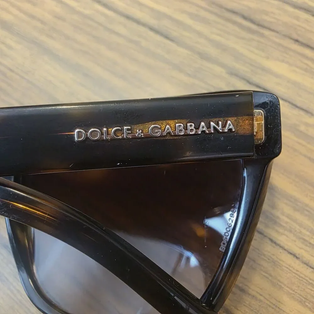 DOLCE & GABBANA DG4114 Y2K 59□15 140 Brown/Gold Summer Vacation Logo Sunglasses